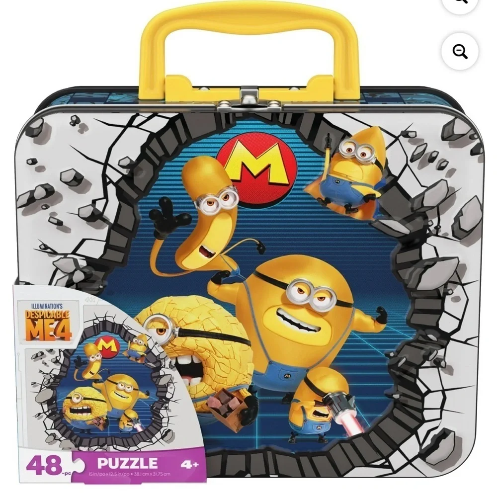 Despicable Me Minions 48-Piece Puzzle in Tin with Handle, for Families and Kids